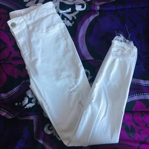 American Eagle White Hi-Rise Jeggings